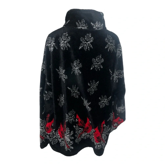 Vintage Zip Fleece with Red Birds and Snow ❄️.  Size XL, Beautiful Cozy … - Picture 6 of 11